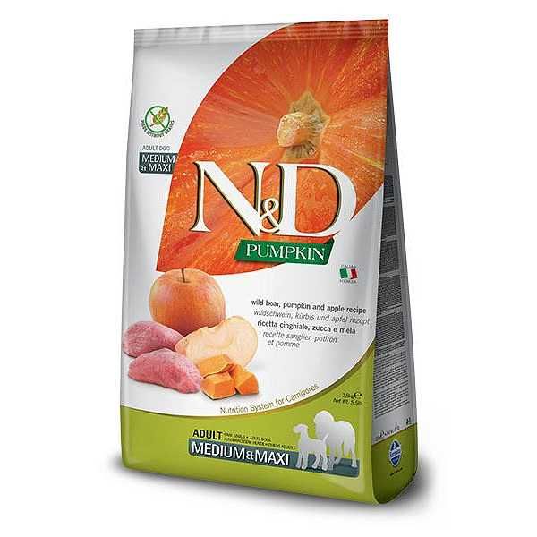 N&D Pumpkin Boar & Apple Adult Medium & Maxi – суха храна 12кг