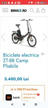 Bicicleta electrica cu acceleratie