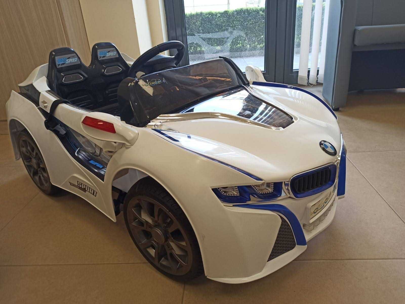 Детска електрическа кола BMW, 12V, нова батерия, дистанционно, радио
