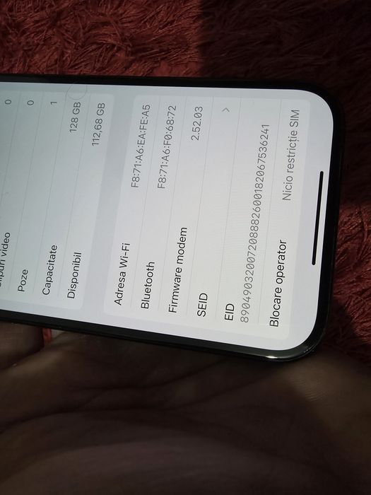 -Iphone 15, Negru, 128Gb, 8Ram, Bat: 87%-490 cicluri incarcare, Stare