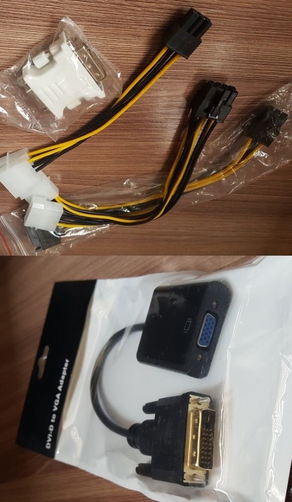 Продам конвертор dvi d-vga,hdmi-vga переходник 6пин-8пин для видеокарт