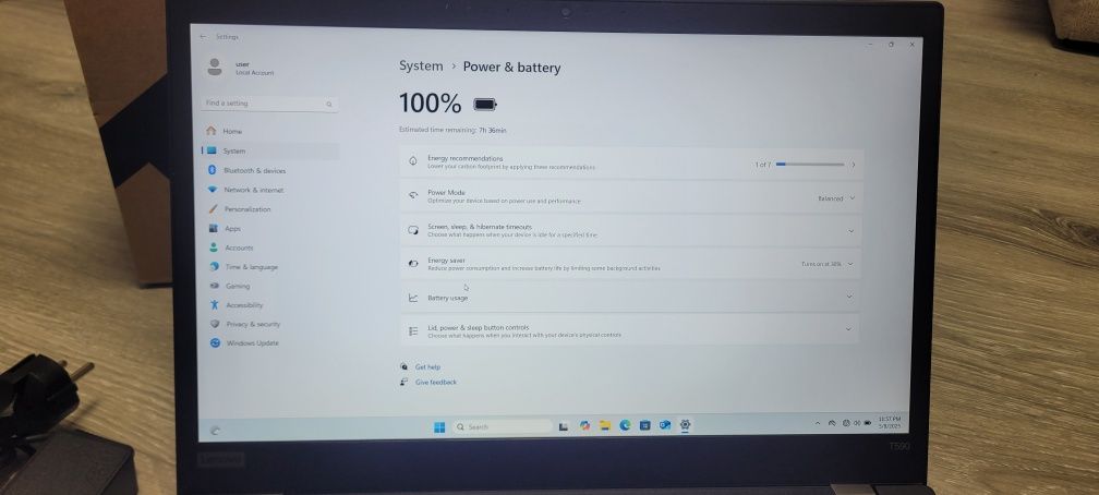 Laptop LENOVO ThinkPad T590/32G 512 Intel Core I7
