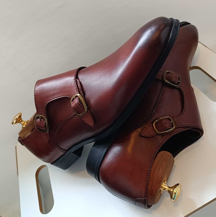 Pantofi monk 42 premium ASOS NOI piele naturala moale