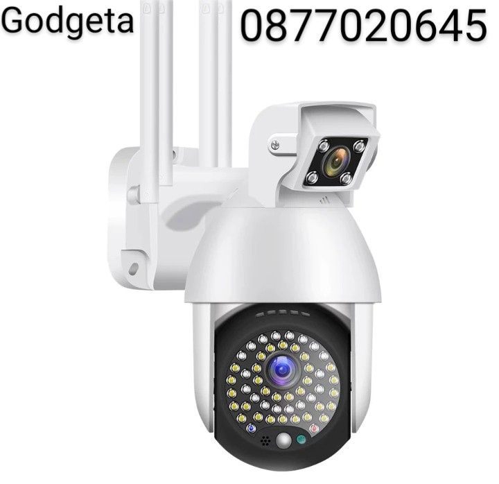 50 LED Full HD PTZ въртяща камера с 2 обектива, Аларма