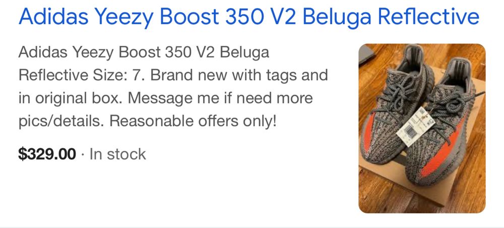 Adidad Yeezy Boost 350 V2 Beluga Маратонки