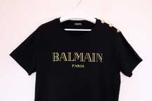Balmain черно златна дамска тениска размер XL/XXL