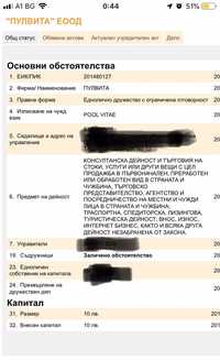 Продавам Фирма, “Пулвита” ЕООД, никога не е имала дейност, на 6 години