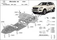 Scut motor metalic Mercedes ML W164 2005-2011 - otel 2,5mm