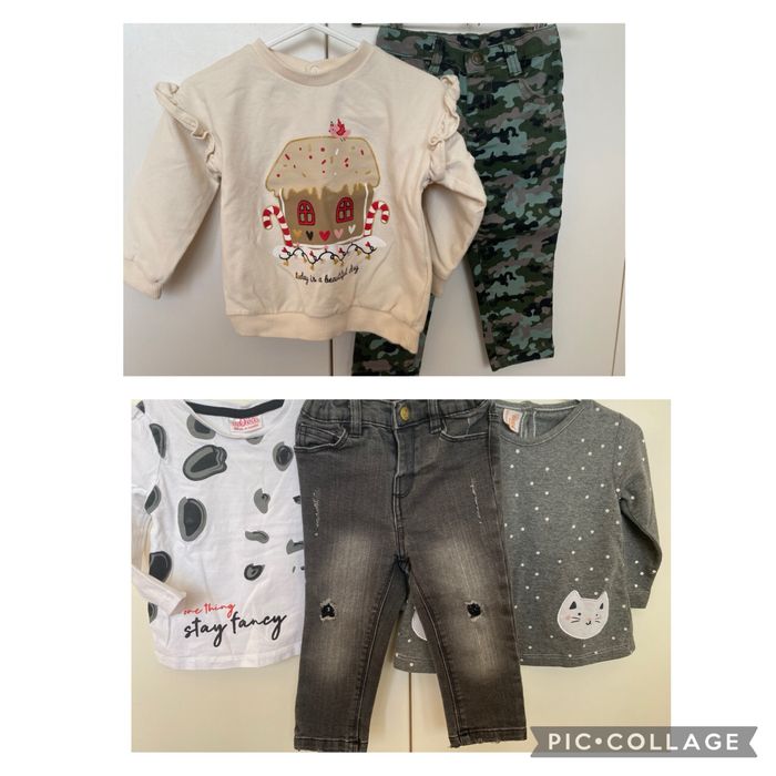 Лот дрехи за момиче 80 см 1 година