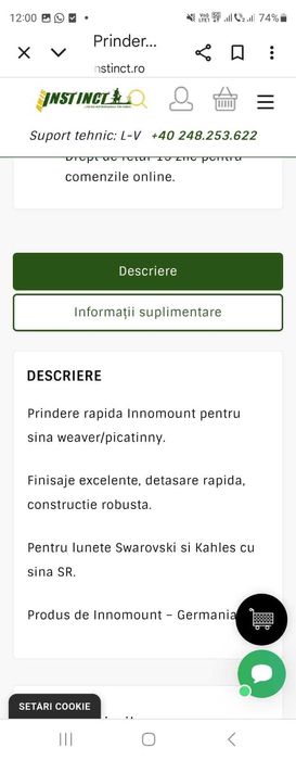 prindere innomount pentru luneta swarovski