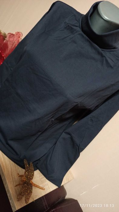 Дамски елегантни  блузи тип поло от памук и ликра с дълъг ръкав!