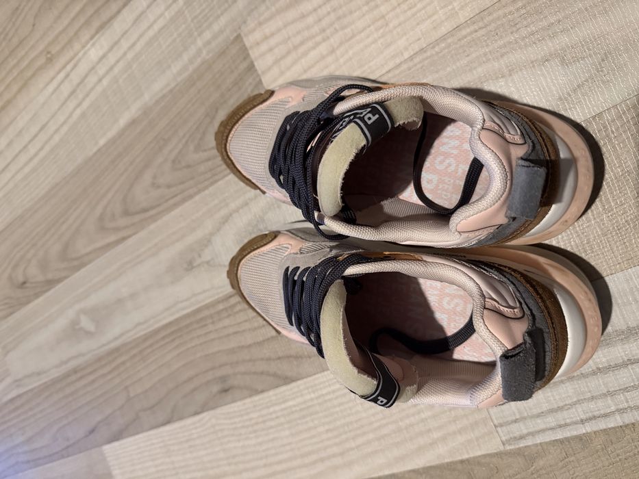 Pantofi sport piele si textil