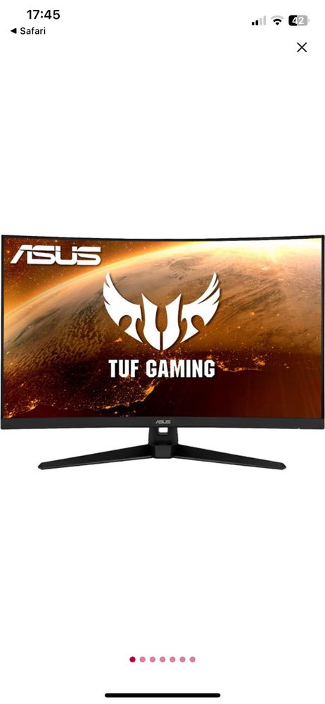 Monitor curbat Asus TUF VG 165hz