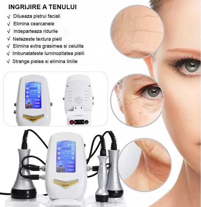 Aparat cosmetic 3 in 1, cavitatie 40KHz, slabire, remodelare corporala