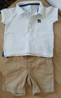 Vand set pantaloni scurti HM si tricou polo C&A, 100%bbc, marime 86cm