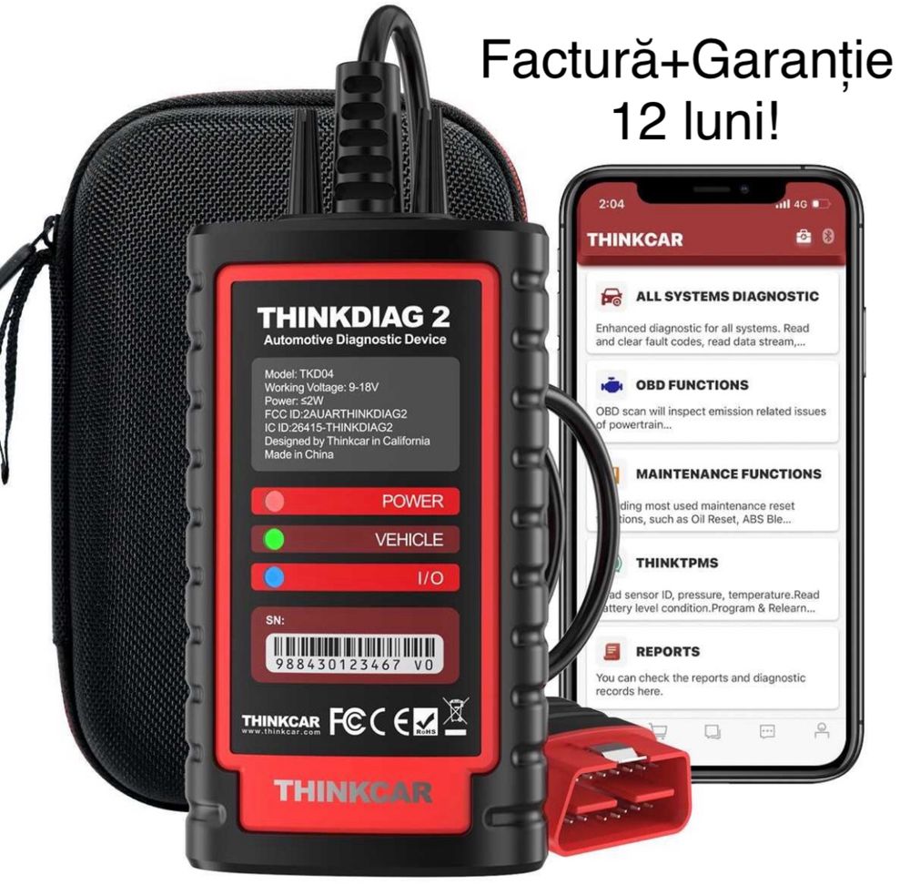 Tester/Diagnoza Launch-x431 Thinkdiag 2+Xdiag Full cu Update uri 1 an