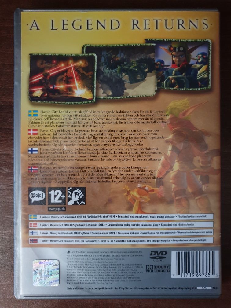 Jak 2 Renegade & Jak 3 Platinum PS2/Playstation 2