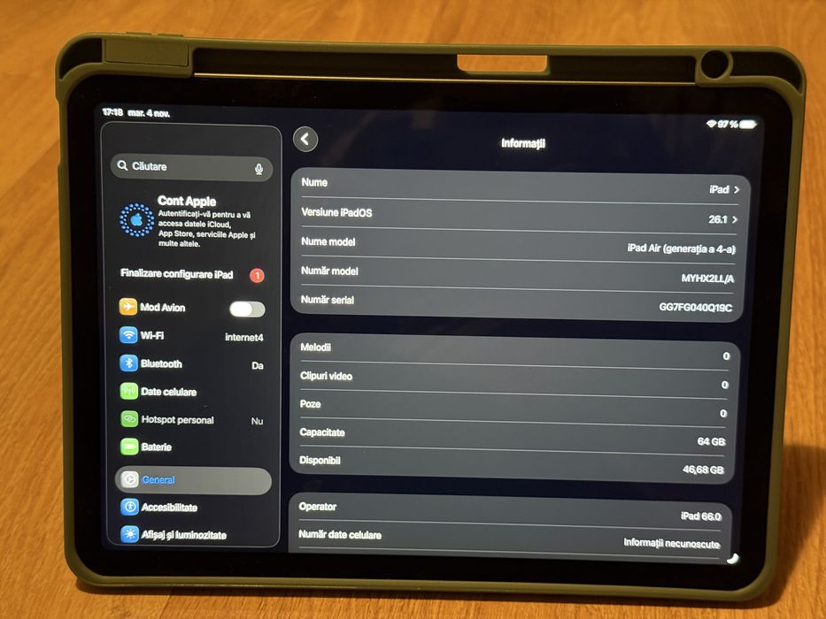 Tableta Apple iPad Air 4th generation wifi cellular 64Gb