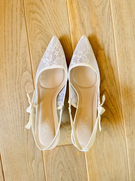 Американски бели летни сватбени обувки 40-41