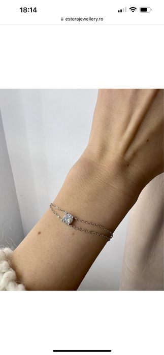 Bratara solitaire cu moissanite 1 carat