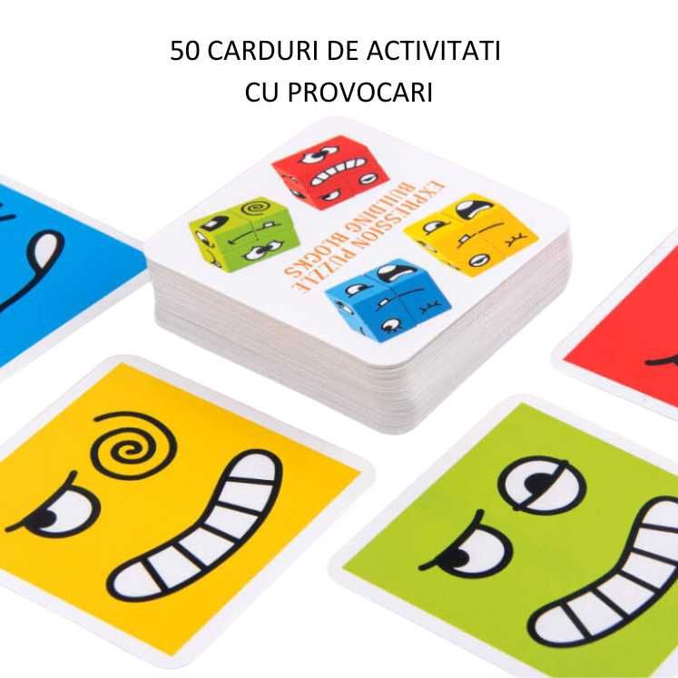 Joc interactiv, Puzzle cu expresii faciale, Cuburi multicolore