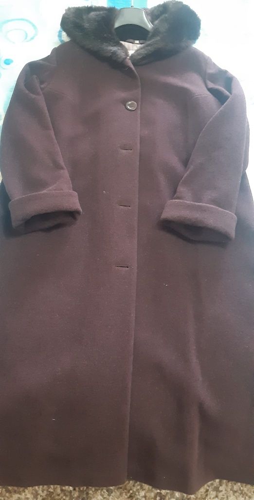 Palton stofă culoare bordo