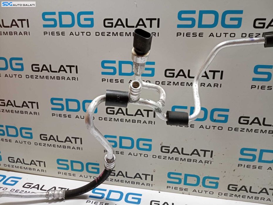 Teava Conducta Furtun Compresor AC Aer Conditionat Clima Cu Senzor Volkswagen Passat B7 2.0 TDI 2010 - 2015 Cod 5C0820741C [M6079]