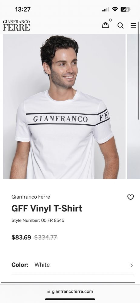 Tricou Gianfranco FERRE original din gama premium cu cod certilogo L