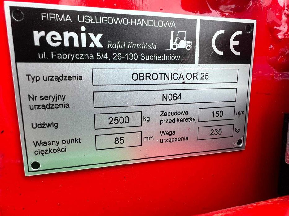 Хидравличен ротор за палети / касетки (2,5 т) – за мотокар + Видео