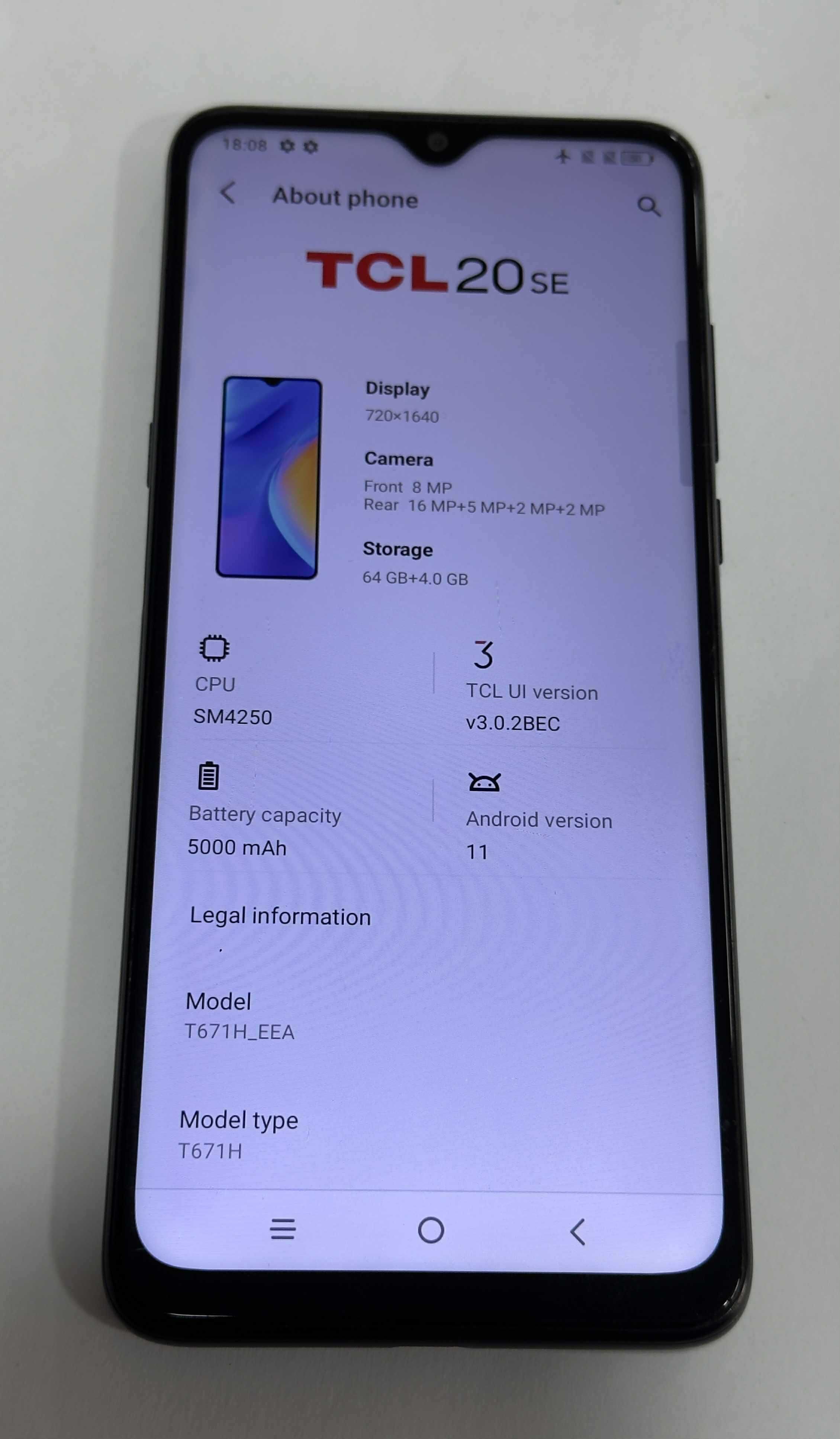 Телефон TCL 20 SE 64/4gb