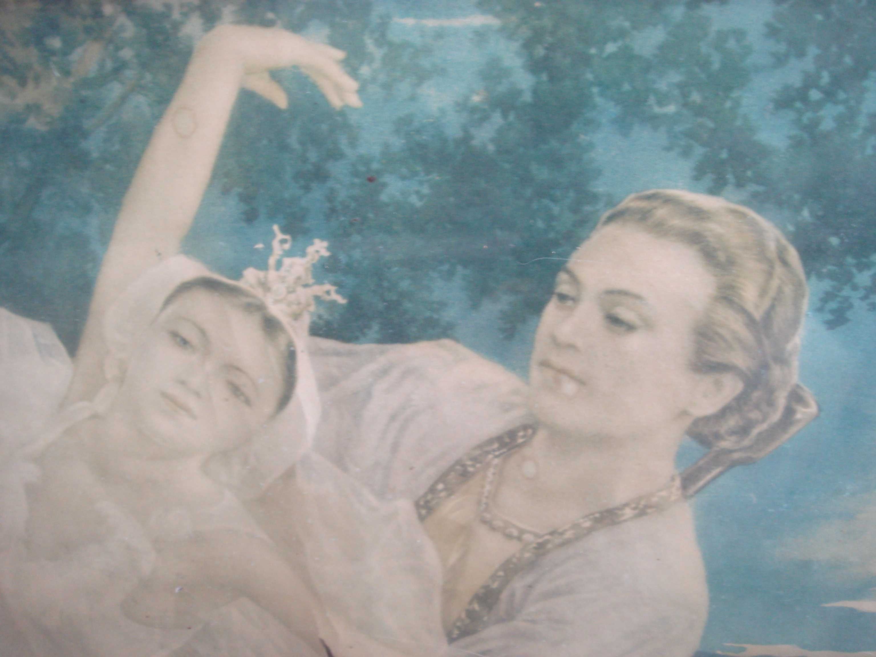 Картина 1950-х годов 85см на 65 см Чайковский "Лебединое озеро"