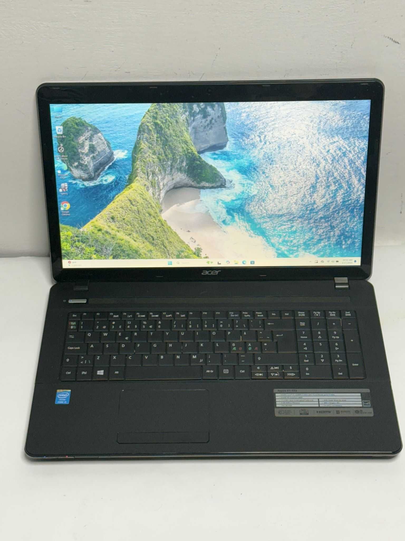 Laptop Acer E1 771-ECRAN 17.3 inch-Intel Core i5-8GB-256GB SSD-wind 11