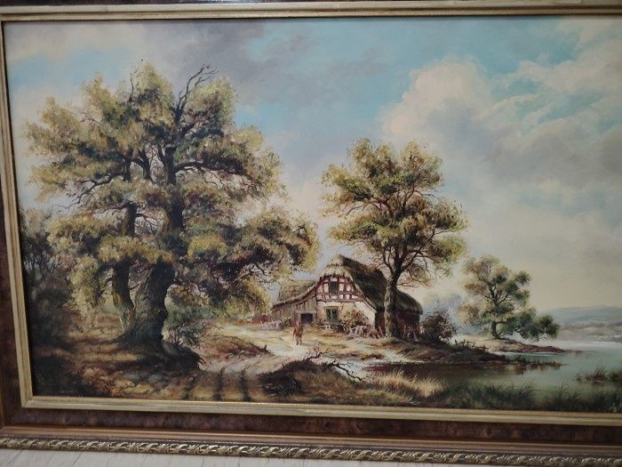 Tablou Pictura in ulei lucrare deosebita semnata încadrata într-o ram