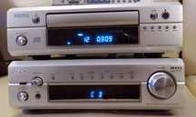 Mini System receiver Denon DRA-F 101 , Videorecorder Sony SLV-SE830