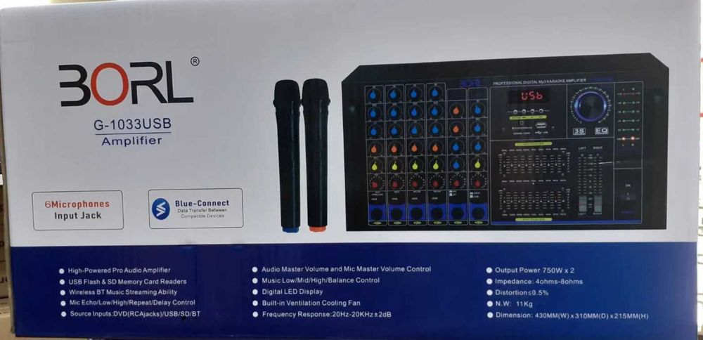 Borl 1500 with Bluetooth amplifier karaoke