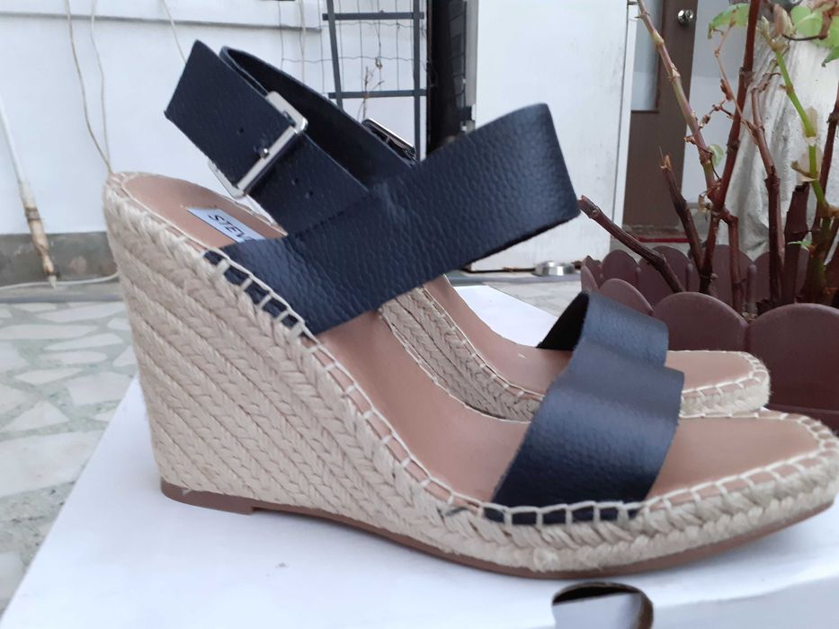 Sandale Piele naturală Steve Madden NOI talpă de cânepă iută împletită