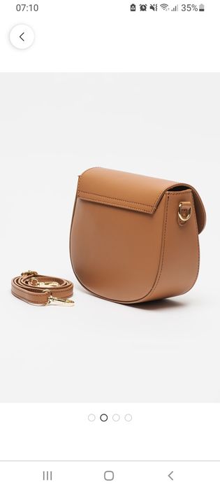 Geanta de piele cu bareta de umar