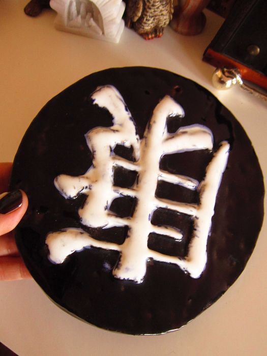 cadou rar placa ceramica portelanata handmade Kanji Japonia 1980