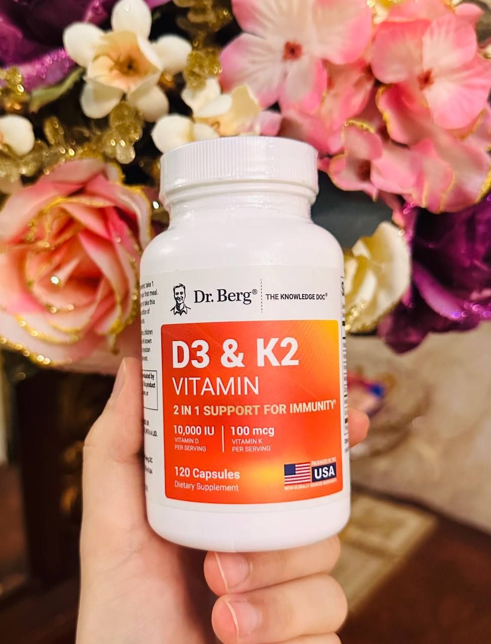 Dr berg vitamin d3+k2, 10.000, 5.000 iu+100 mcg, витамин д3 к2, 60-120