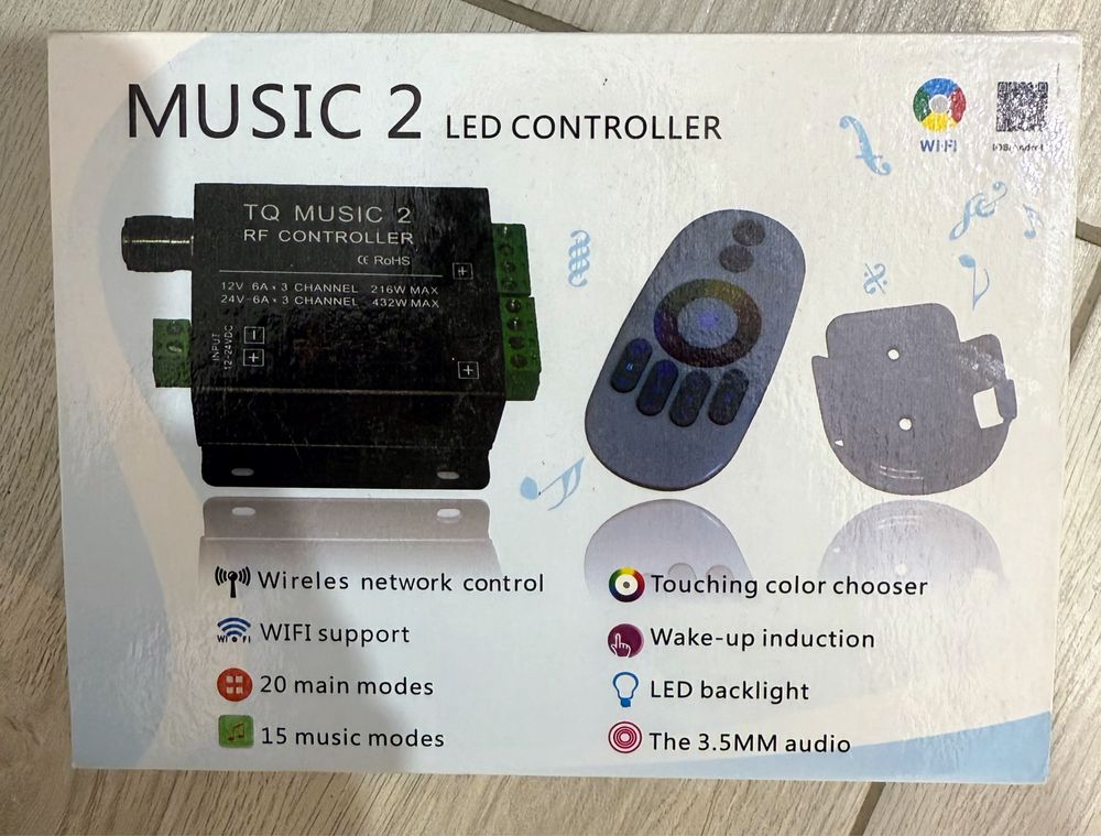 Controler RGB cu telecomanda RF si microfon