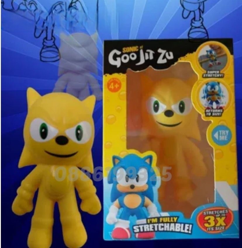 Еластична разтегателна Фигурка Соник Sonic Антистрес играчка