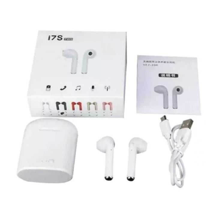Слушалки Bluetooth безжични bSmart i7S, Бели