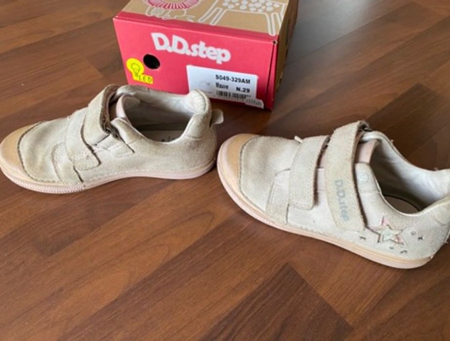 Pantofi DDStep, gri cu luminițe, mărimea 29 (18,5 cm interior)