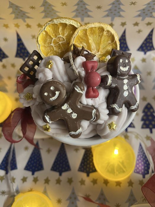 Ръчно направена свещ от соев восък