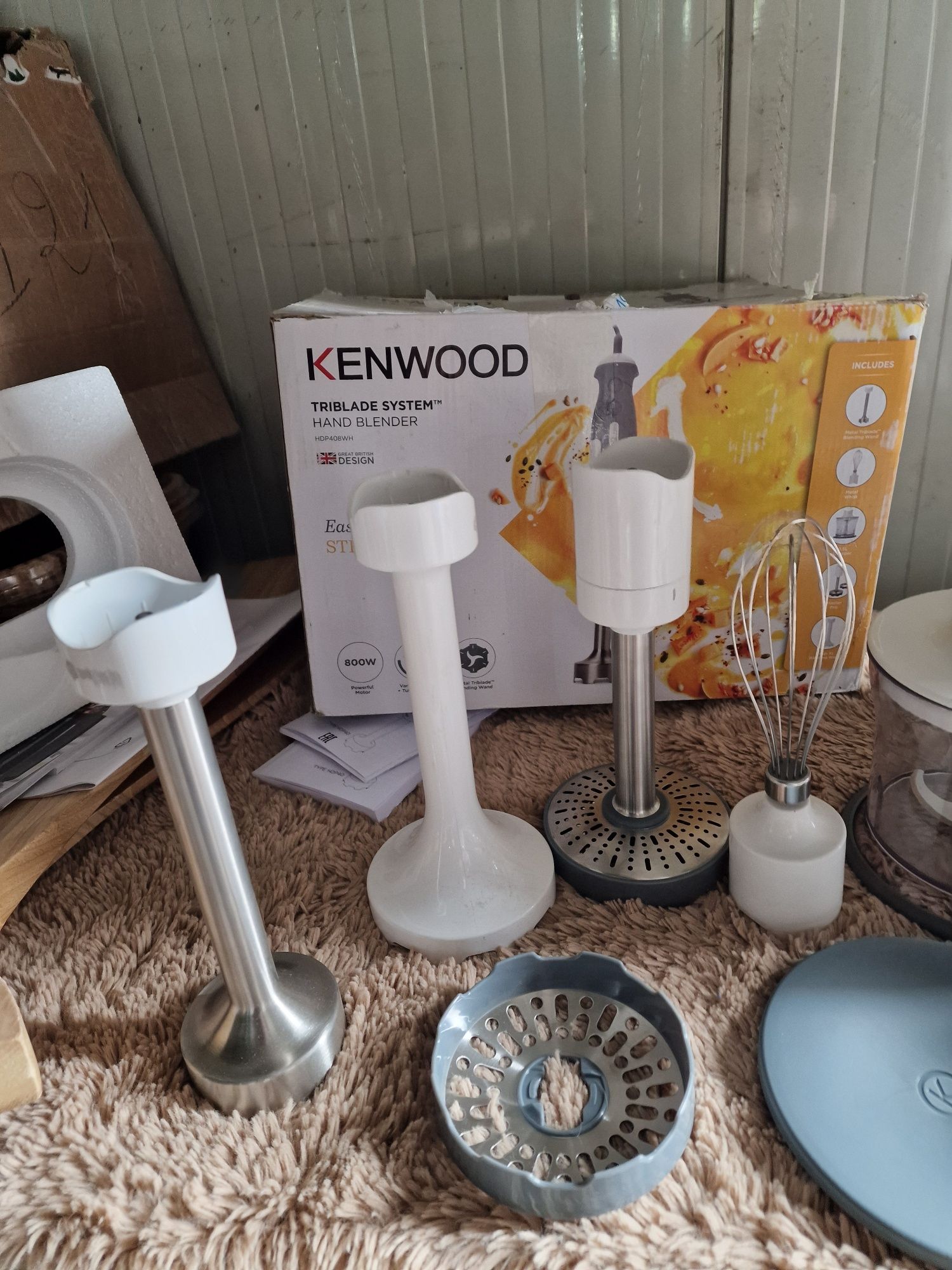KENWOOD HDP306 Triblade Blender de mână alb / gri
