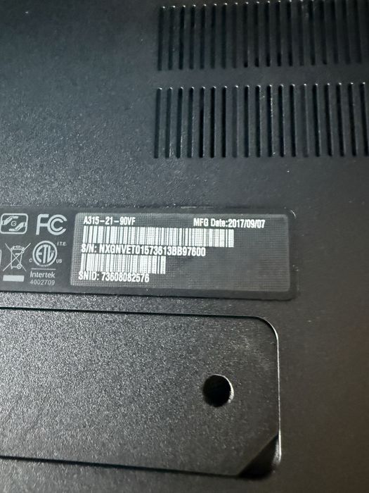 Vand laptop Acer Aspire 3 A315-21-90VF