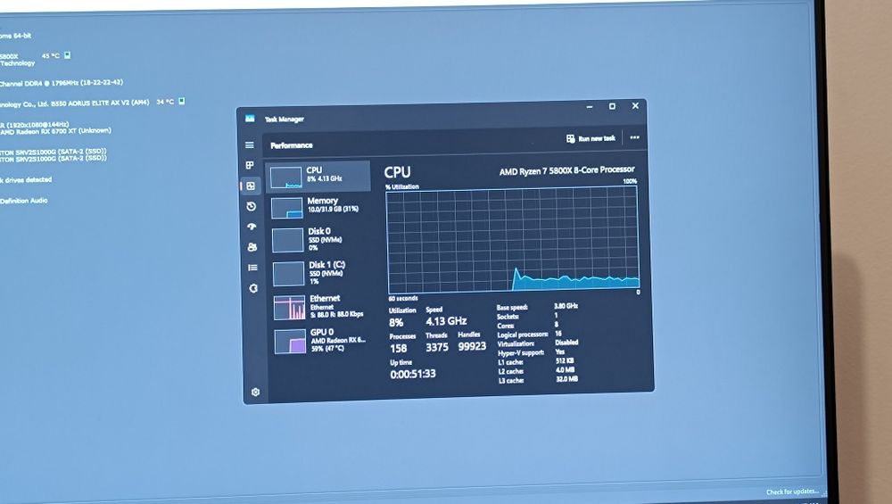 PC Gaming Ryzen 7 5800x si RX 6700XT