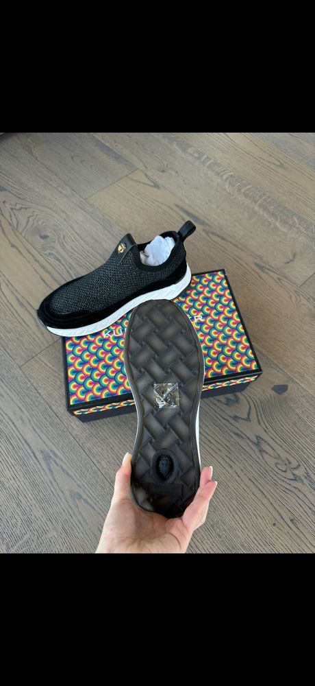 Kurt Geiger оригинални дамски черни сникърси маратонки кецове