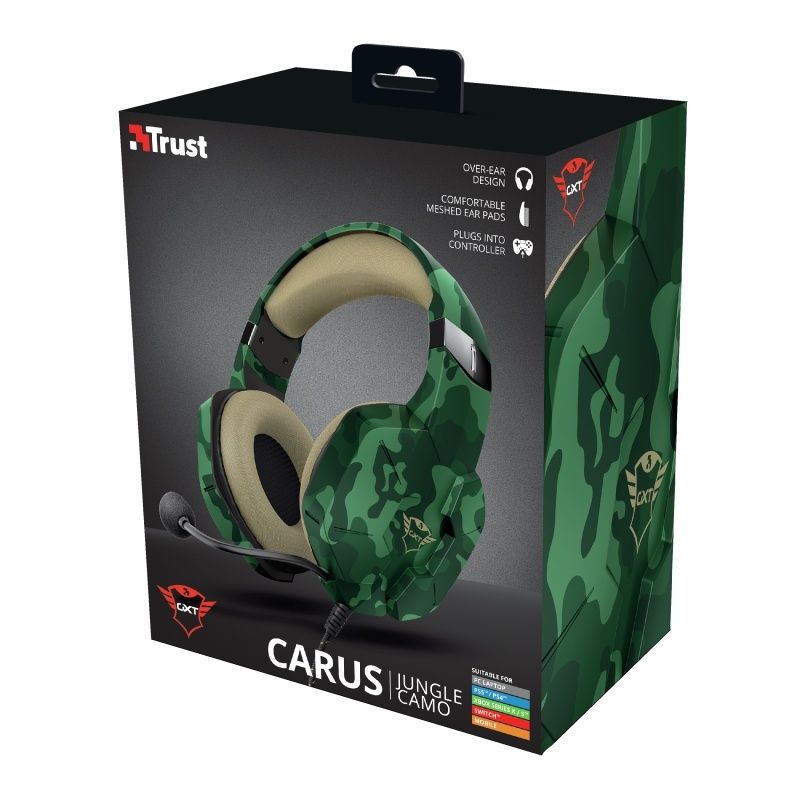 Геймърски Слушалки TRUST GXT 323C Carus Gaming Headset Jungle Camo