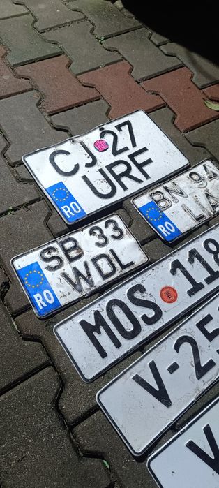 Lot plăcute auto vechi, numere auto colectie